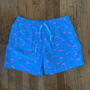 Chubbies the Domingos are for Flamingos Swim Trunks Board Shorts XXL